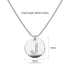 Initials Fabulous Alphabet Letter Necklace White Gold Layered Steel Jewellery